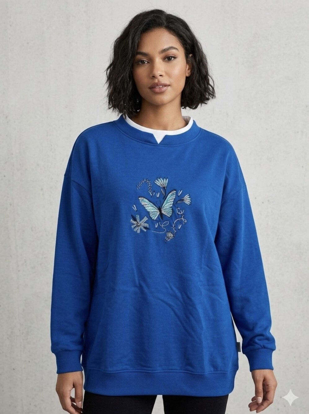 Vintage Gold Coast Butterfly Sweatshirt NWT Large 100% Cotton Grannycore